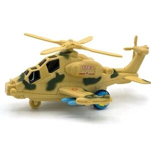 Military Army Helicopter Camo Combat Toy Flashing Lights And Sounds Works